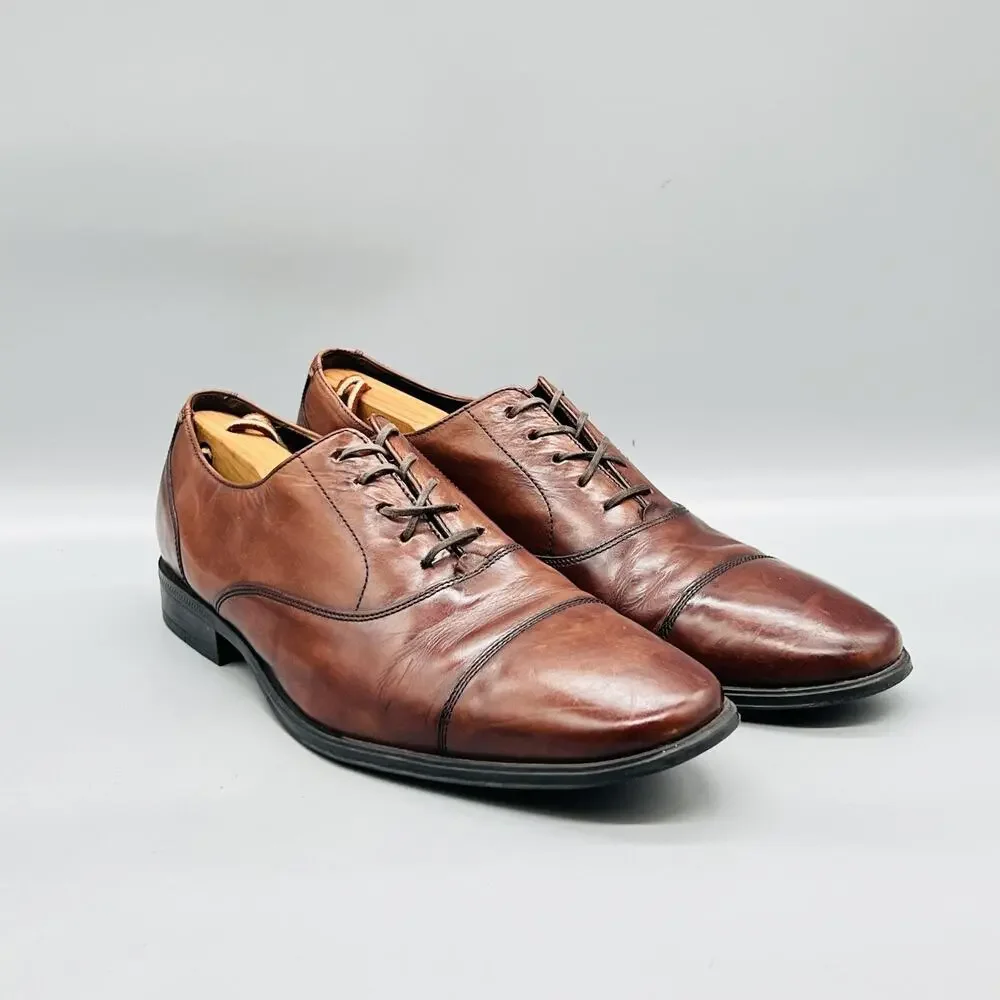 Cole Haan Shoes Mens 11 Brown Leather Vtg Air Cap Toe Oxford Dress Lace Up